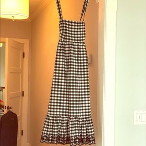 NWT Black white gingham sundress crew size 0